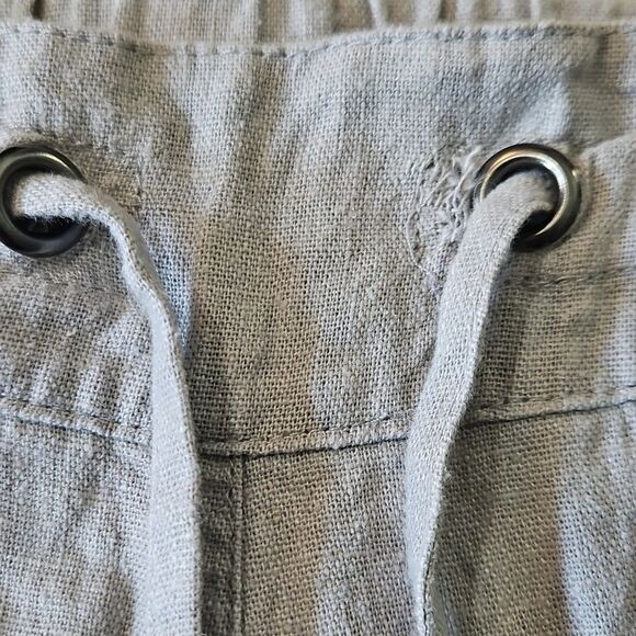 For Cynthia Gray Linen Blend Pants Size Medium - Picture 8 of 11